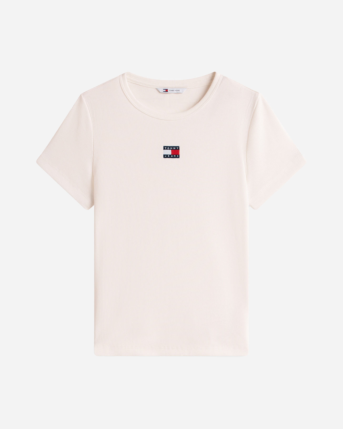 Tommy Hilfiger Rib Badge W - T-shirt - Donna - Bianco