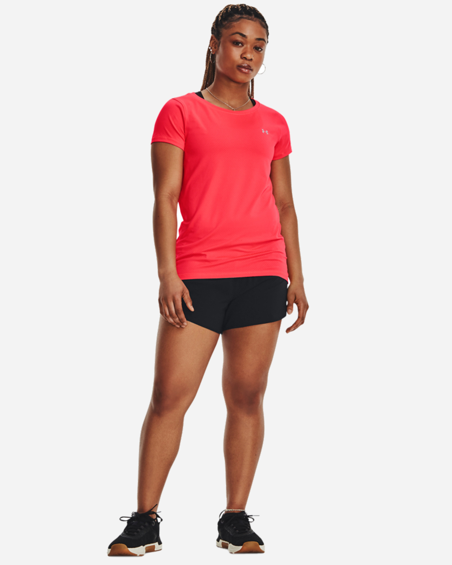 T-shirt training UNDER ARMOUR HEATGEAR SMALL LOGO W - Rosso - 2 | Cisalfa Sport