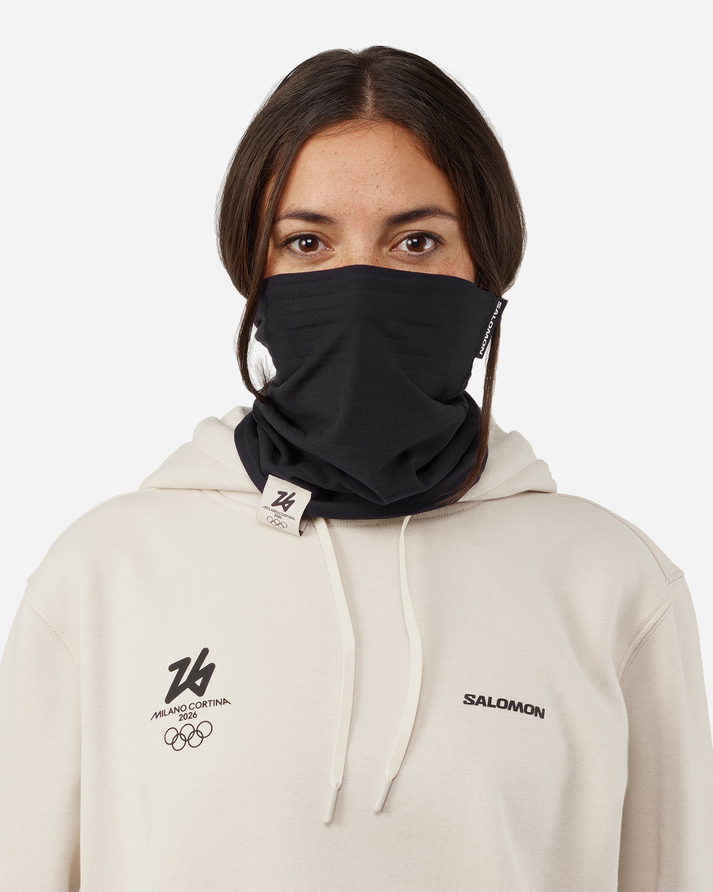 Scaldacollo SALOMON MILANO CORTINA 2026 OLYMPIC LOGO  - Nero - 2 | Cisalfa Sport