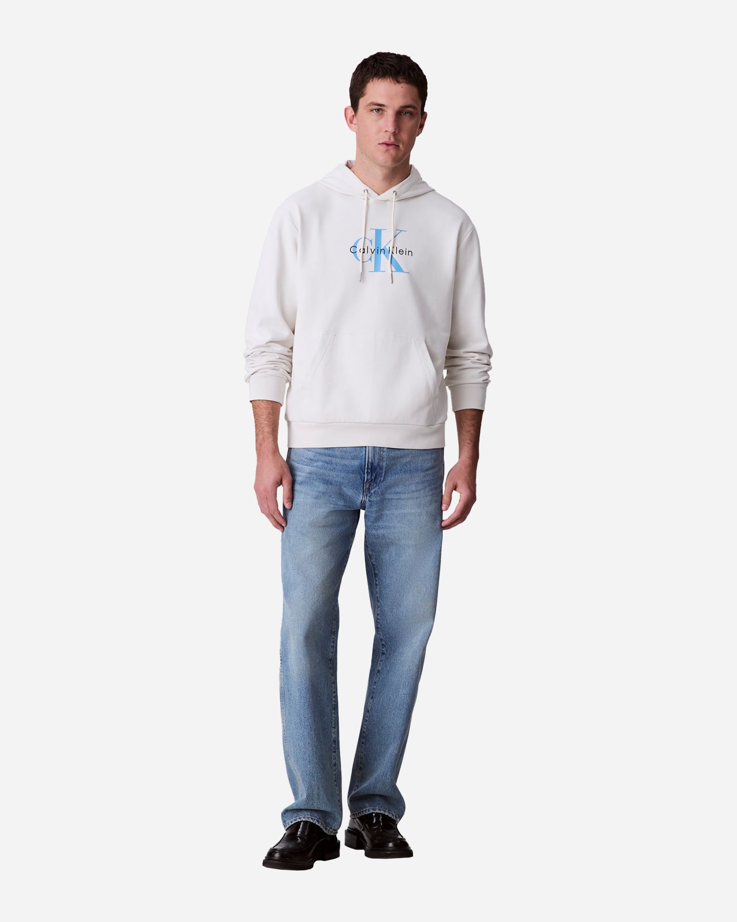 Felpa CALVIN KLEIN JEANS MONOLOGO M - Bianco - 2 | Cisalfa Sport