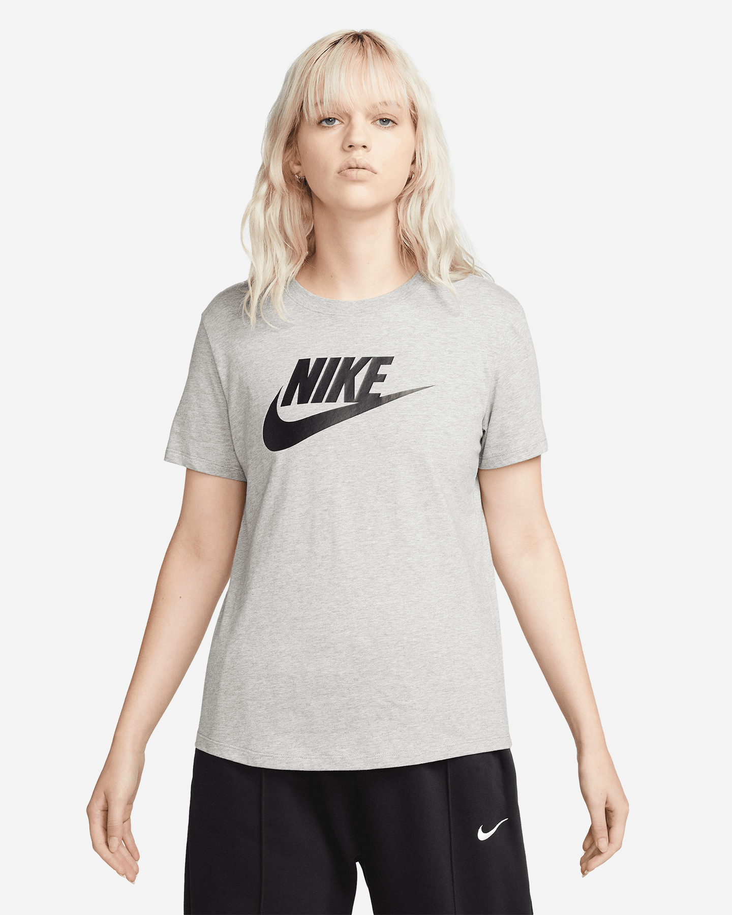 T-shirt NIKE BIG LOGO ESSENTIAL W - Grigio - 0 | Cisalfa Sport
