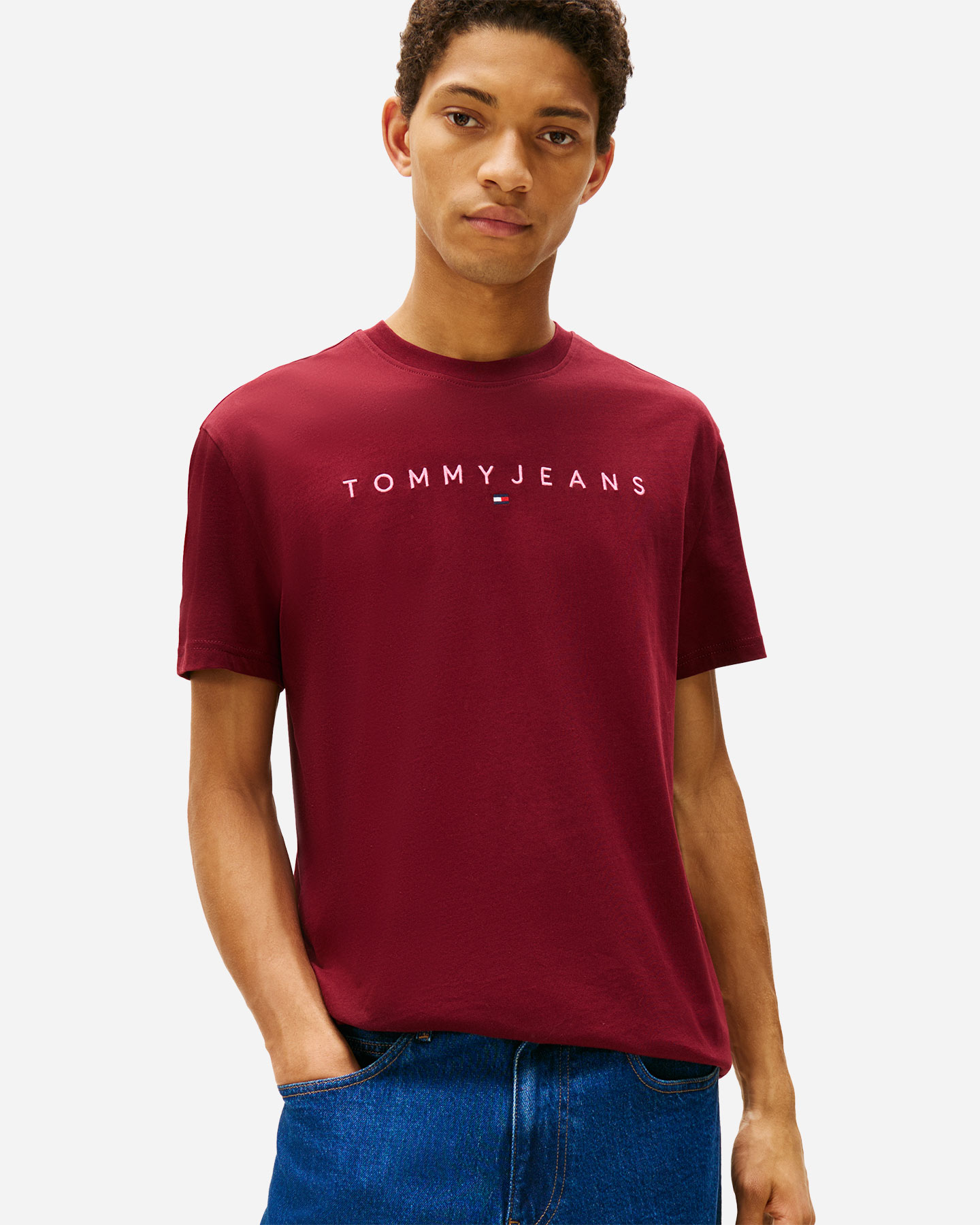 T-shirt TOMMY HILFIGER LINEAR LOGO M - Rosso - 1 | Cisalfa Sport